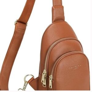 Crossbody Sling Bag Fanny Pack Leather Purse Chest Bag for Women